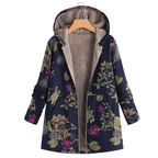 Mechi | Women's Hooded Floral Print Jacket - Lightweight Casual Windbreaker & Fall Raincoat