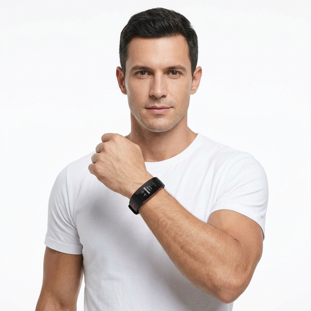 Smart Fitness Tracker with Heart Rate Monitor – Activity & Sleep Tracking, Notifications, OLED, IP67, iOS & Android