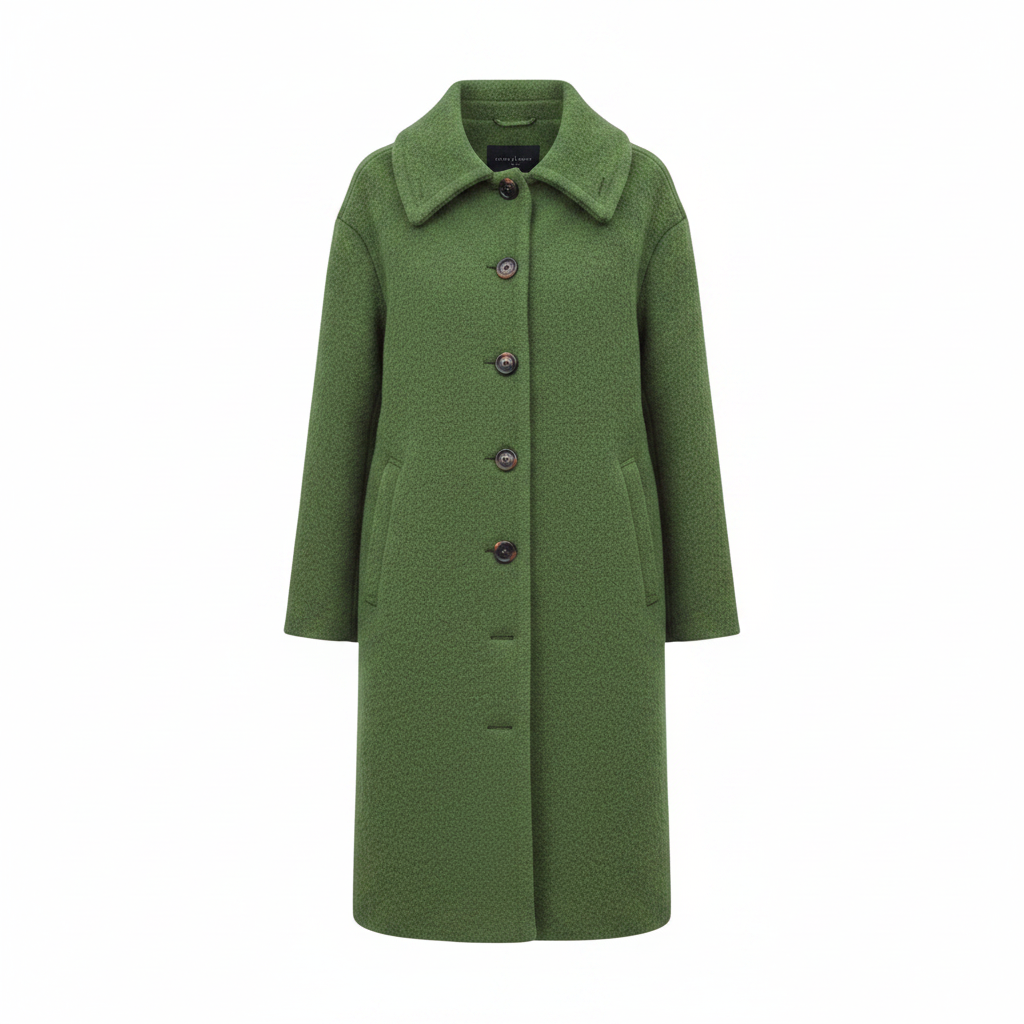 Women's Coat | Button Fastening Long Sleeve