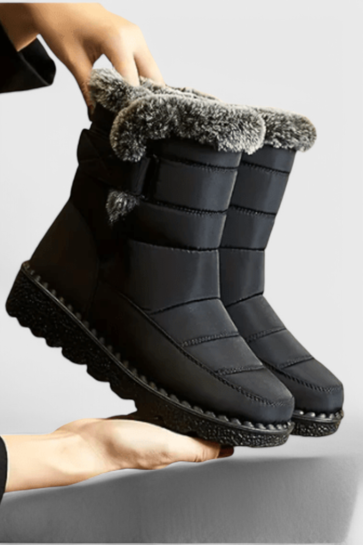 Sephira | Women's Quilted Ankle Boots - Padded Winter Warm Booties