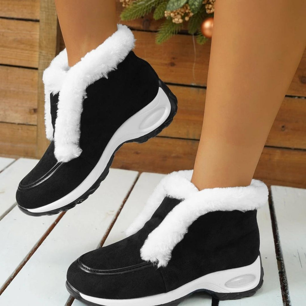 Solis | Women's Platform Ankle Boots - Padded Collar Chunky Booties