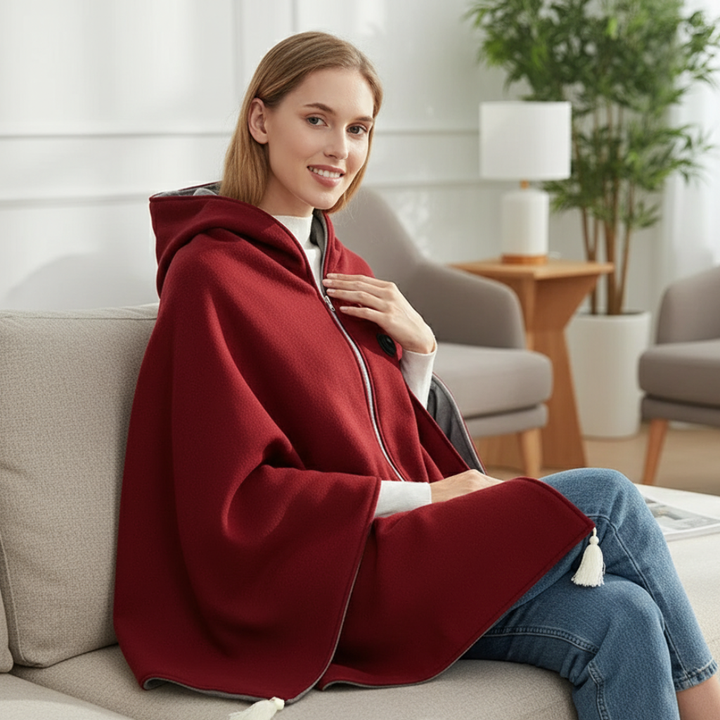 USB Heated Blanket with 3 Heat Settings – Soft Fleece Electric Throw with Zipper, Power Bank Compatible – for Home, Office & Travel