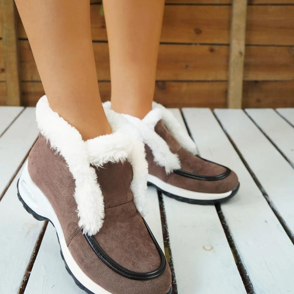 Solis | Women's Platform Ankle Boots - Padded Collar Chunky Booties