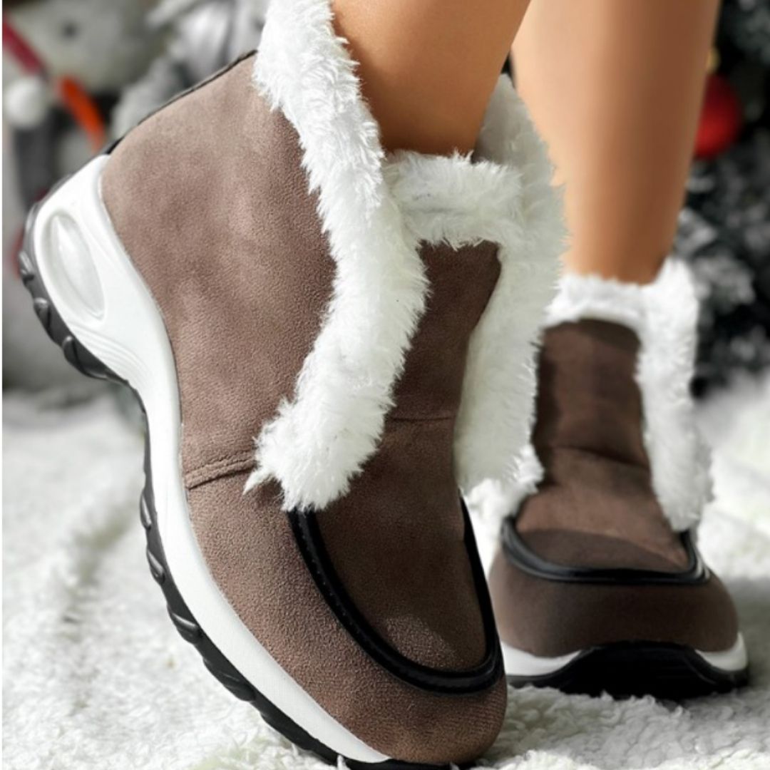 Solis | Women's Platform Ankle Boots - Padded Collar Chunky Booties