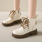 Flōre | Women's Side Zip Ankle Boots - Round Toe Casual Booties