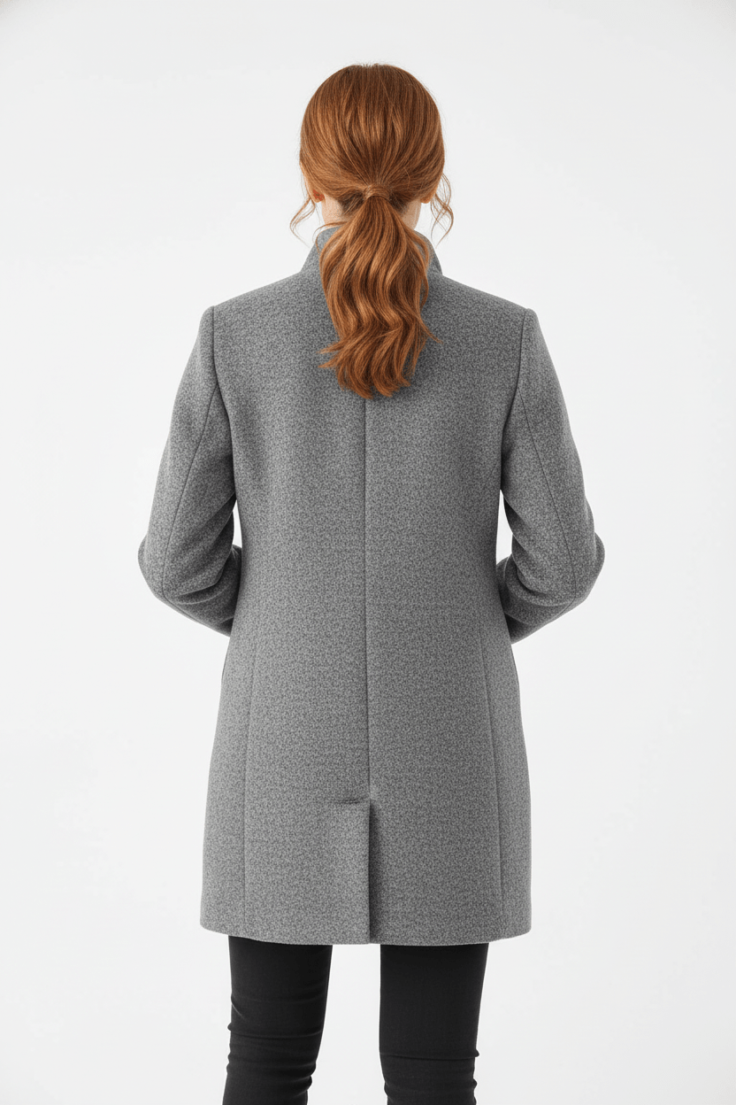 Zahara | Women's Faux Wool Tailored Overcoat - Classic Notch Lapel Trench Coat & Long Winter Jacket