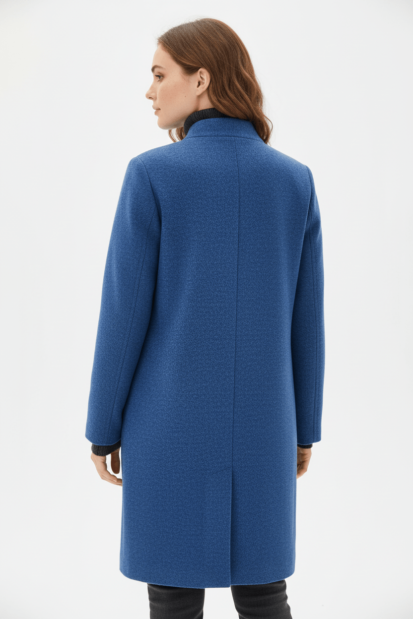 Zahara | Women's Faux Wool Tailored Overcoat - Classic Notch Lapel Trench Coat & Long Winter Jacket