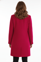 Zahara | Women's Faux Wool Tailored Overcoat - Classic Notch Lapel Trench Coat & Long Winter Jacket