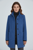Zahara | Women's Faux Wool Tailored Overcoat - Classic Notch Lapel Trench Coat & Long Winter Jacket