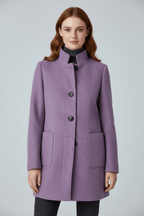 Zahara | Women's Faux Wool Tailored Overcoat - Classic Notch Lapel Trench Coat & Long Winter Jacket