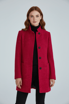Zahara | Women's Faux Wool Tailored Overcoat - Classic Notch Lapel Trench Coat & Long Winter Jacket
