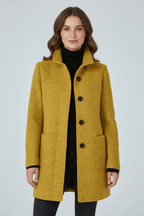 Zahara | Women's Faux Wool Tailored Overcoat - Classic Notch Lapel Trench Coat & Long Winter Jacket