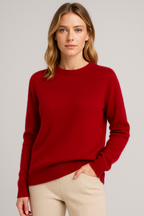 Roque | Women's Classic Crewneck Sweater - Soft Ribbed Knit Pullover & Long Sleeve Casual Jumper