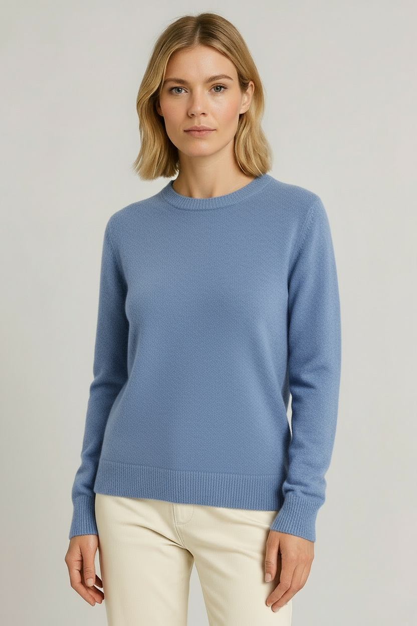 Roque | Women's Classic Crewneck Sweater - Soft Ribbed Knit Pullover & Long Sleeve Casual Jumper
