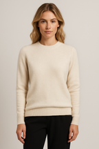 Roque | Women's Classic Crewneck Sweater - Soft Ribbed Knit Pullover & Long Sleeve Casual Jumper
