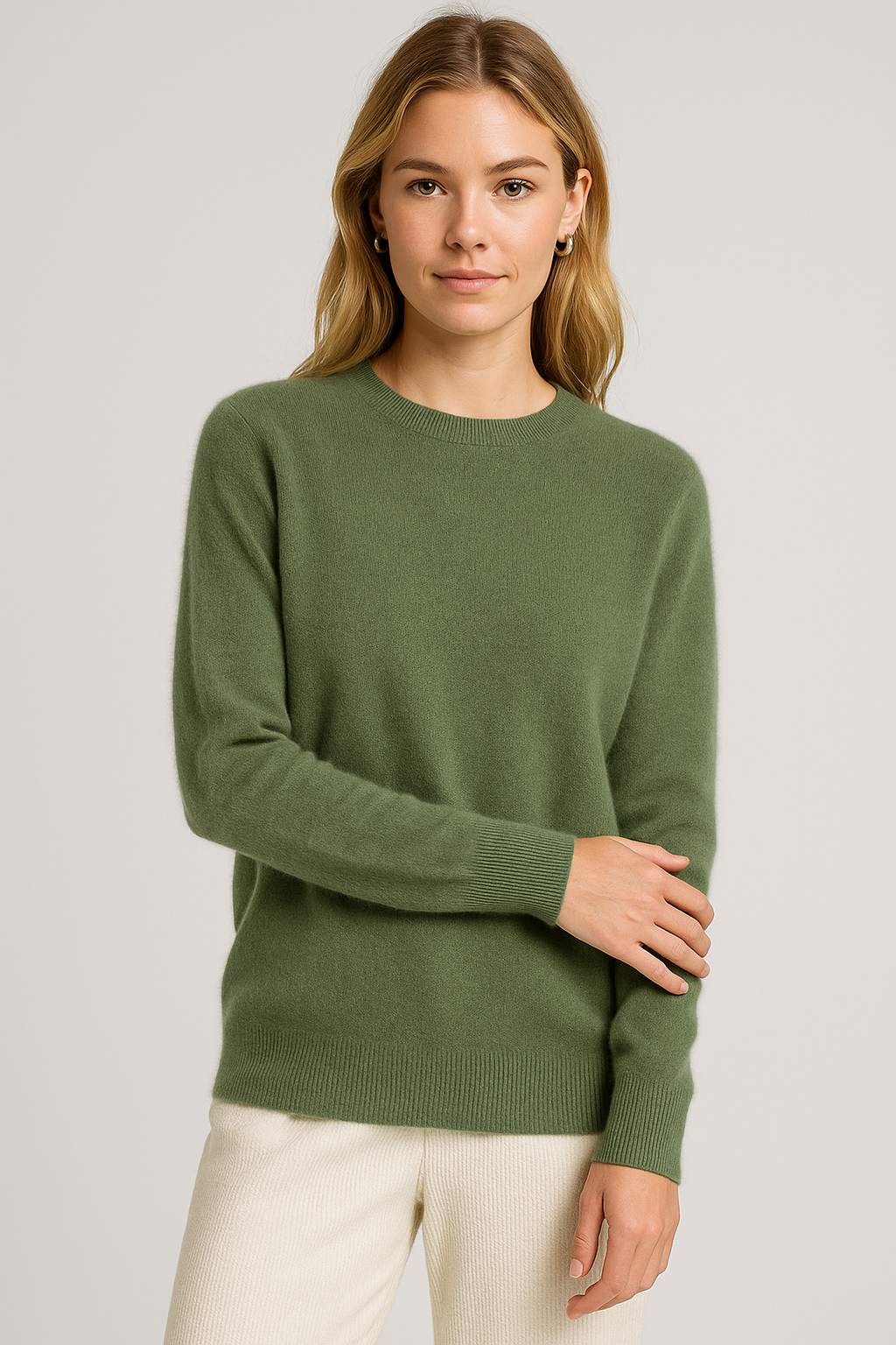 Roque | Women's Classic Crewneck Sweater - Soft Ribbed Knit Pullover & Long Sleeve Casual Jumper