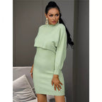 Maternity Set – Stretchy Maternity Dress & Sweater Set for Expecting Mothers, Pregnancy Outfit, One Size – Luna