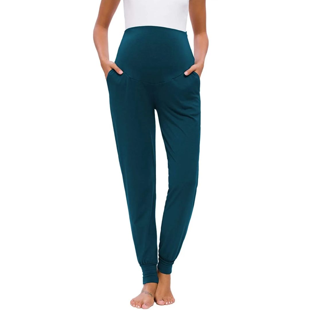 Martina Maternity Leggings – Soft Pregnancy Leggings with Adjustable Waistband, Slim Fit, 5 Colors, S–2XL – Roque
