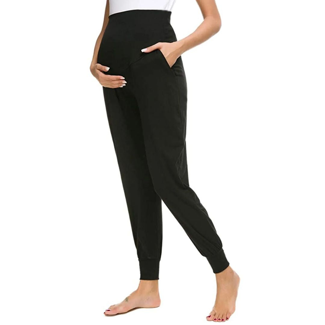 Martina Maternity Leggings – Soft Pregnancy Leggings with Adjustable Waistband, Slim Fit, 5 Colors, S–2XL – Roque