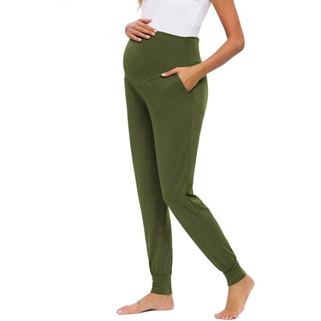Martina Maternity Leggings – Soft Pregnancy Leggings with Adjustable Waistband, Slim Fit, 5 Colors, S–2XL – Roque