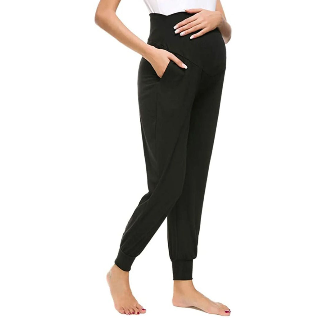 Martina Maternity Leggings – Soft Pregnancy Leggings with Adjustable Waistband, Slim Fit, 5 Colors, S–2XL – Roque