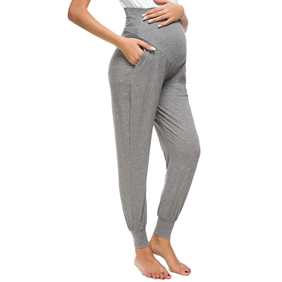 Martina Maternity Leggings – Soft Pregnancy Leggings with Adjustable Waistband, Slim Fit, 5 Colors, S–2XL – Roque