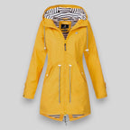 Damaris | Women's Waist Adjustable Drawstring Jacket - Lightweight Utility Parka & Cargo Anorak Coat
