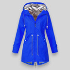 Damaris | Women's Waist Adjustable Drawstring Jacket - Lightweight Utility Parka & Cargo Anorak Coat