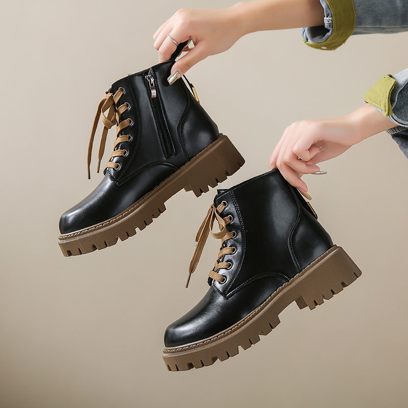 Flōre | Women's Side Zip Ankle Boots - Round Toe Casual Booties