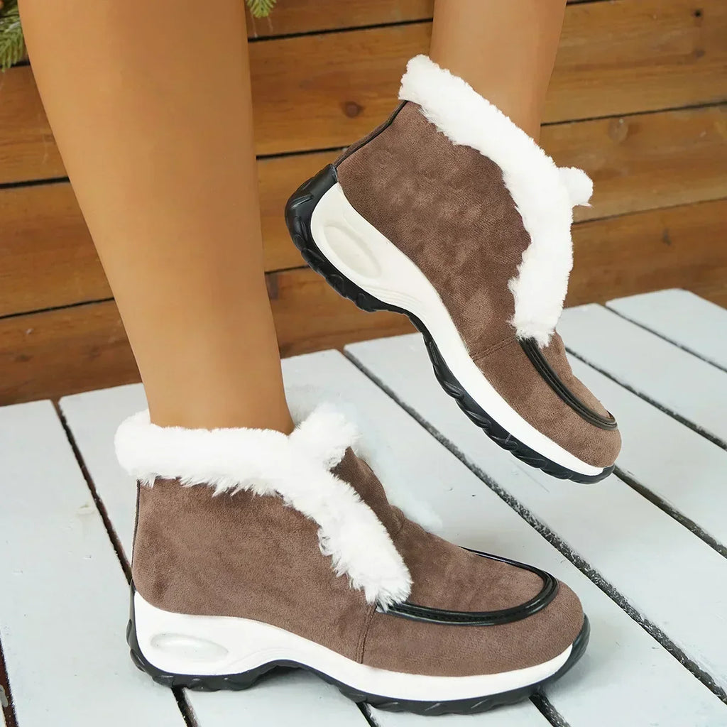 Solis | Women's Platform Ankle Boots - Padded Collar Chunky Booties