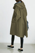 Bersh | Comfortable Waterproof Trench Coat with Hood Army Green