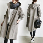 Bersh | Comfortable Waterproof Trench Coat with Hood Apricot