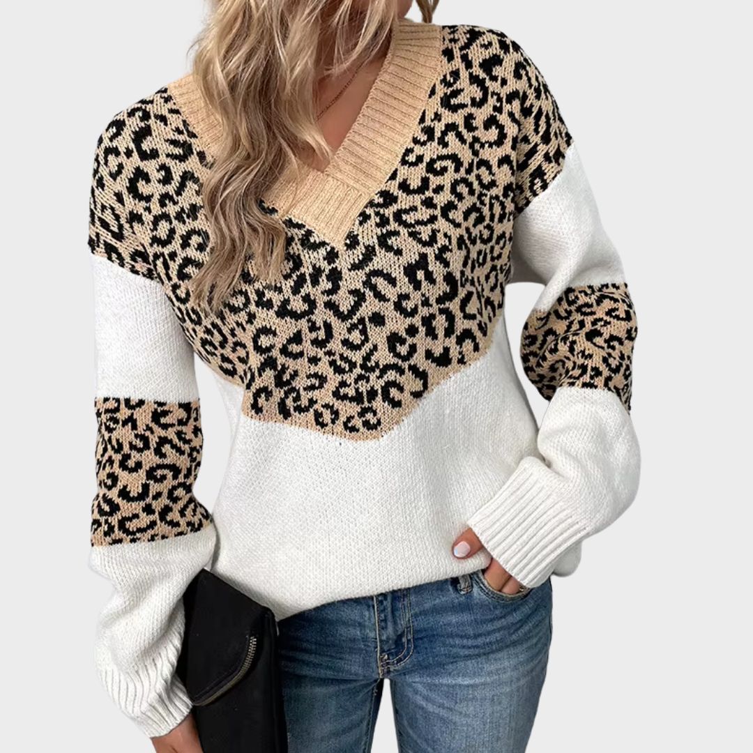 Solis | Women's Colorblock Sweater - Long Sleeve Crewneck Pullover