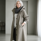 Zahara | Women's Longline Hooded Trench Coat - Lightweight Water-Resistant Belted Duster Jacket
