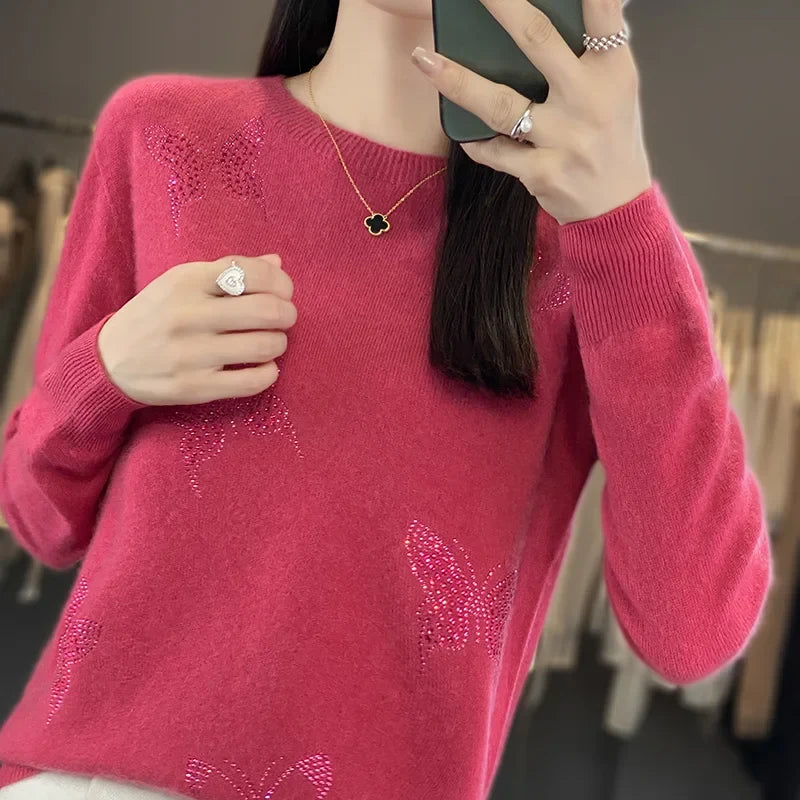 Pamelo | Women’s Sweater | Butterfly Embellishment Detail