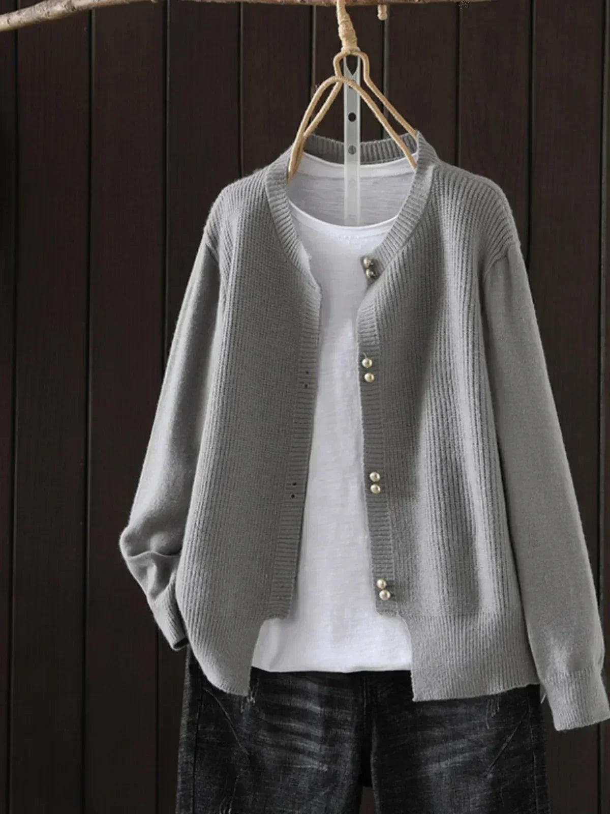 Inspire | Women's Sweater | Button Front Ribbed Cuffs