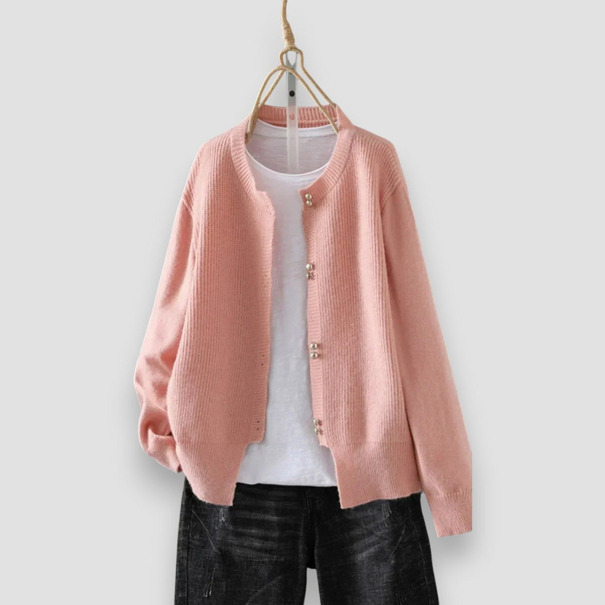 Inspire | Women's Sweater | Button Front Ribbed Cuffs