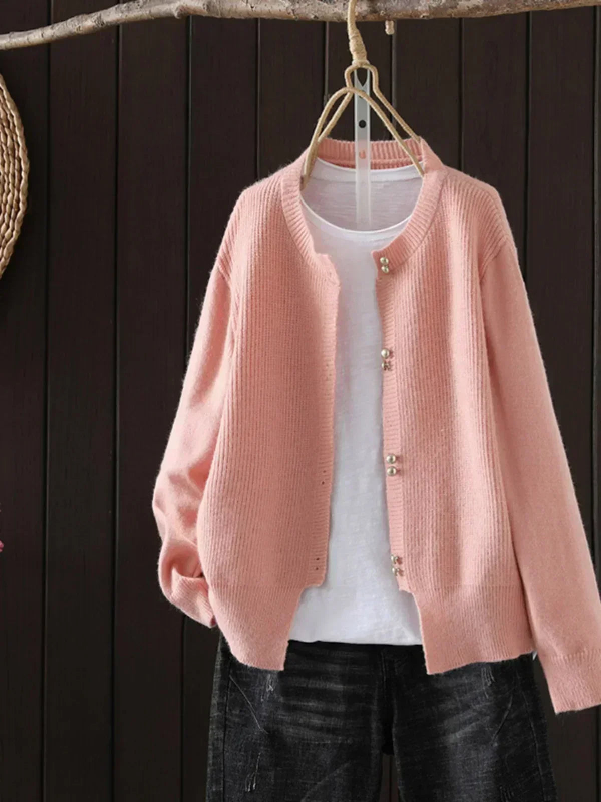 Inspire | Women's Sweater | Button Front Ribbed Cuffs