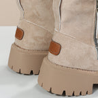 Inspire | Women's Round Toe Ankle Boots - Side Zip Casual Booties