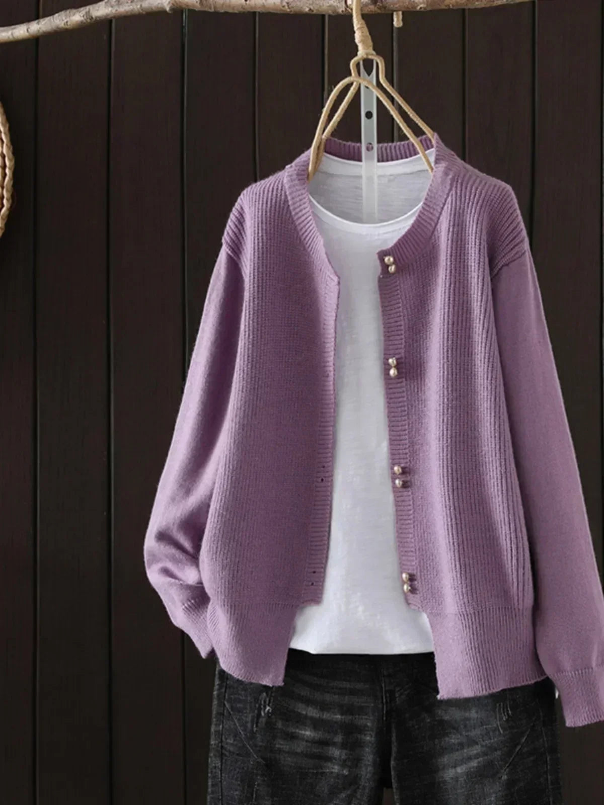 Inspire | Women's Sweater | Button Front Ribbed Cuffs