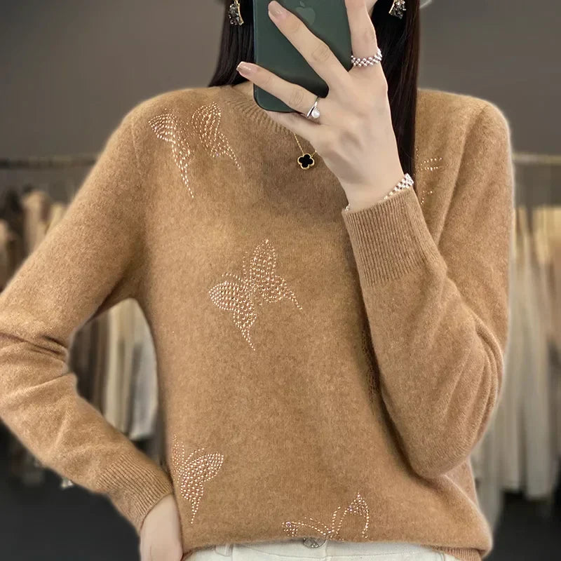 Pamelo | Women’s Sweater | Butterfly Embellishment Detail
