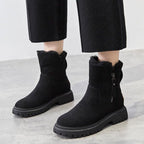 Inspire | Women's Round Toe Ankle Boots - Side Zip Casual Booties