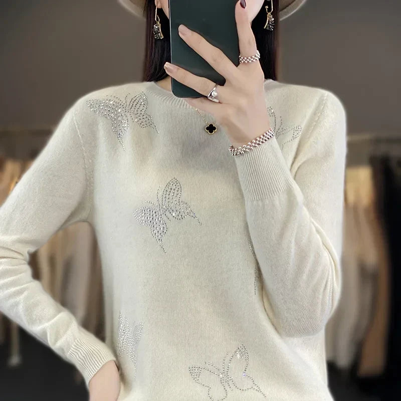 Pamelo | Women’s Sweater | Butterfly Embellishment Detail