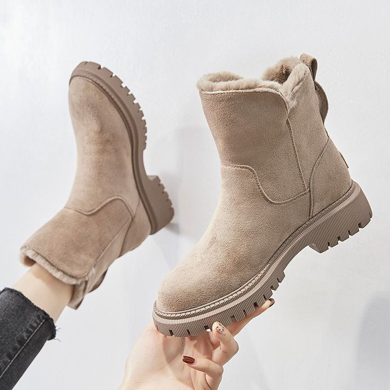 Inspire | Women's Round Toe Ankle Boots - Side Zip Casual Booties