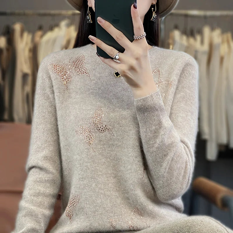 Pamelo | Women’s Sweater | Butterfly Embellishment Detail