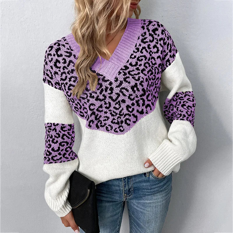 Solis | Women's Colorblock Sweater - Long Sleeve Crewneck Pullover