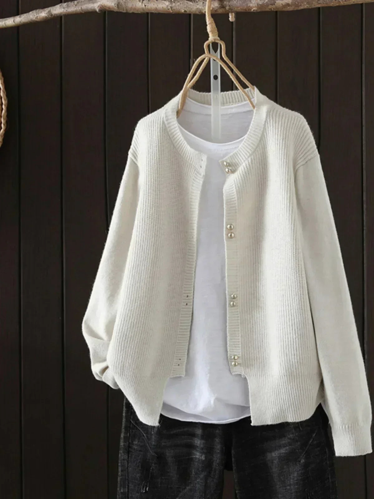 Inspire | Women's Sweater | Button Front Ribbed Cuffs