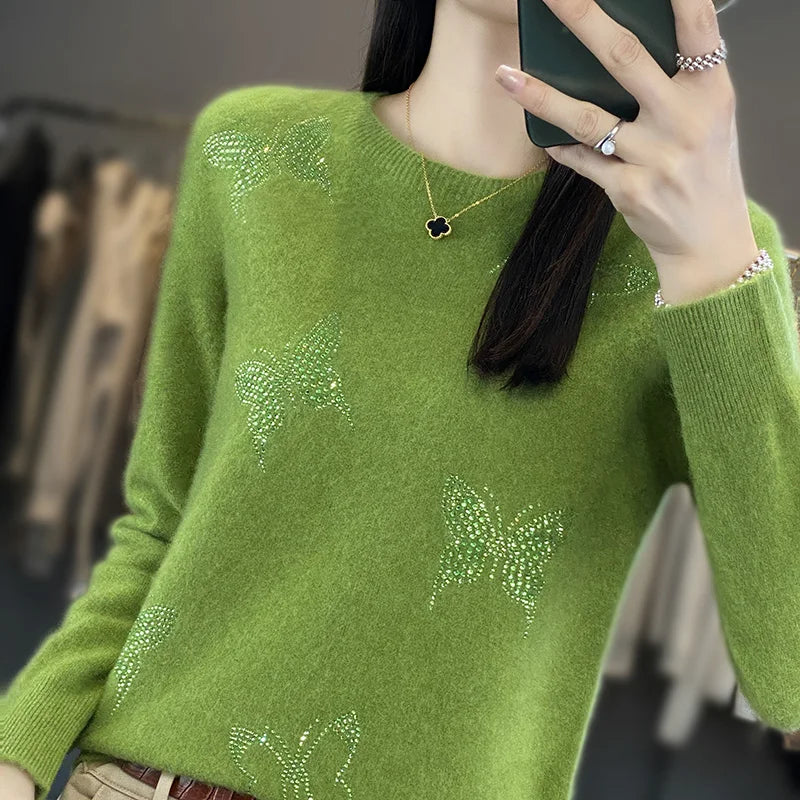 Pamelo | Women’s Sweater | Butterfly Embellishment Detail
