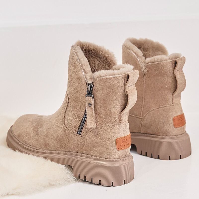 Inspire | Women's Round Toe Ankle Boots - Side Zip Casual Booties