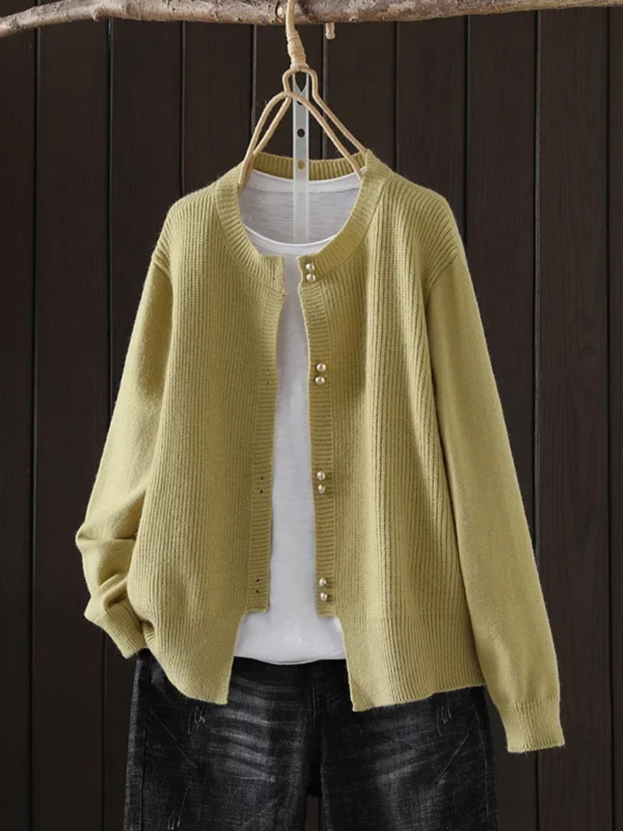 Inspire | Women's Sweater | Button Front Ribbed Cuffs